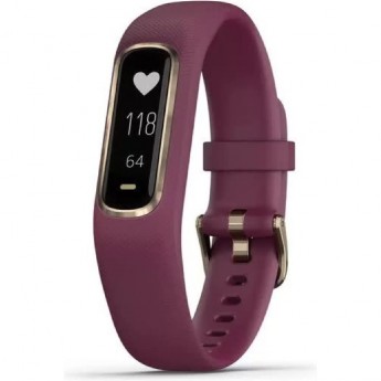Фитнес-браслет (трекер) GARMIN VIVOSMART 4 бордовые с золотом