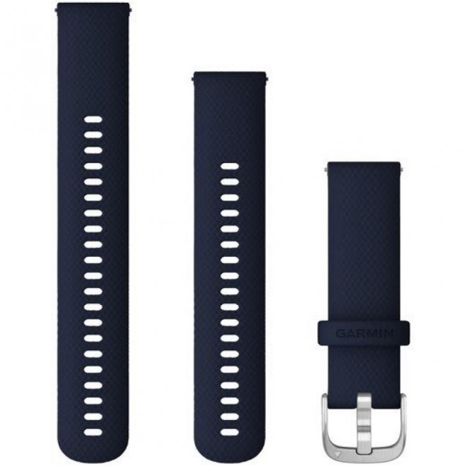 Ремешок GARMIN QUICK RELEASE BAND 22MM MIDNIGHT BLUE/SILVER 10589