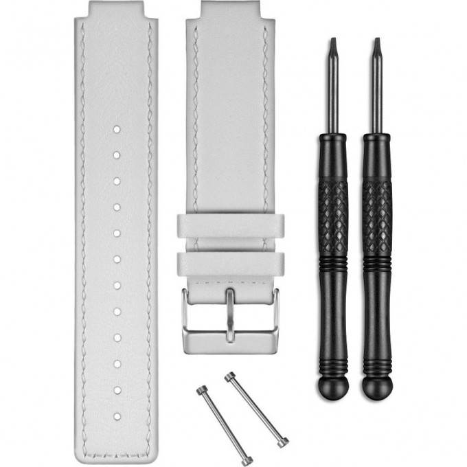 Ремешок сменный GARMIN для vivoactive (кожа) Белый 010-12157-08