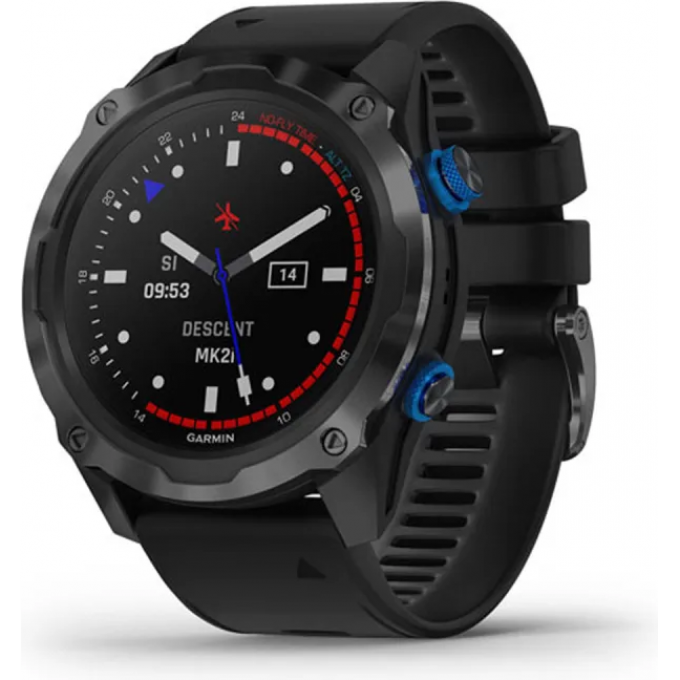 Смарт-часы GARMIN DESCENT Mk2i Titanium Carbon Grey DLC с черным ремешком 010-02132-11