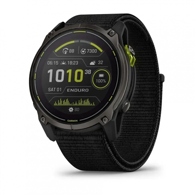 Смарт-часы GARMIN ENDURO 3 с черным нейлоновым ремешком 010-02751-01